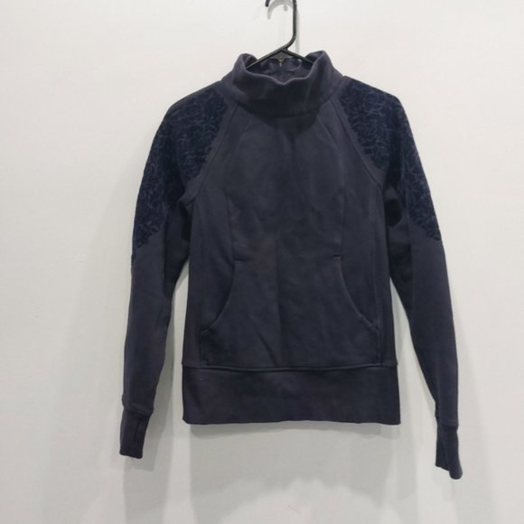 Lululemon Floral Flock Pullover Blue Size 4 - Picture 1 of 10